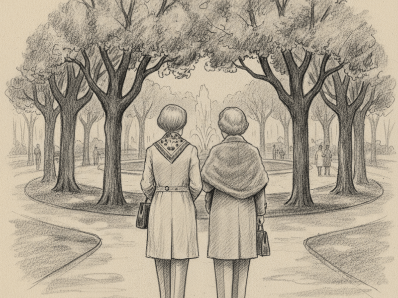 The Little Ladies and The&nbsp;Statue